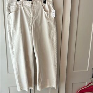 GAP Wide-Leg Jeans 18. off white/ very light beige